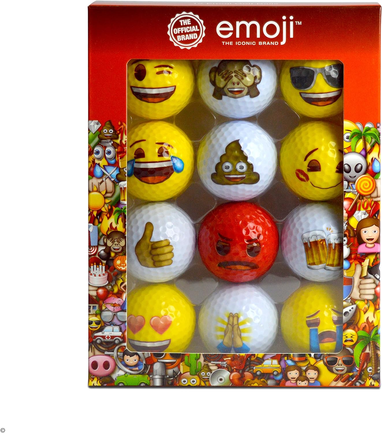 EMOJI 12PK GOLF BALLS (12 Designs)