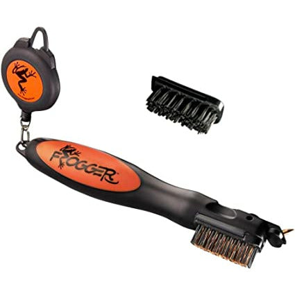 Frogger Golf BrushPro Retractable Golf Club Brush with Groove Cleaner