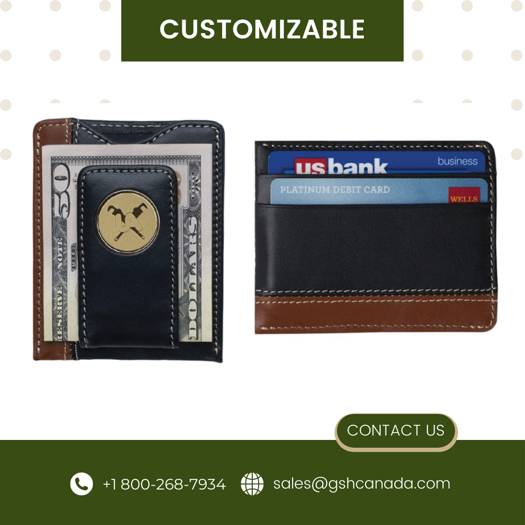 Two-Tone Easy-View Leather Magnetic Wallet
