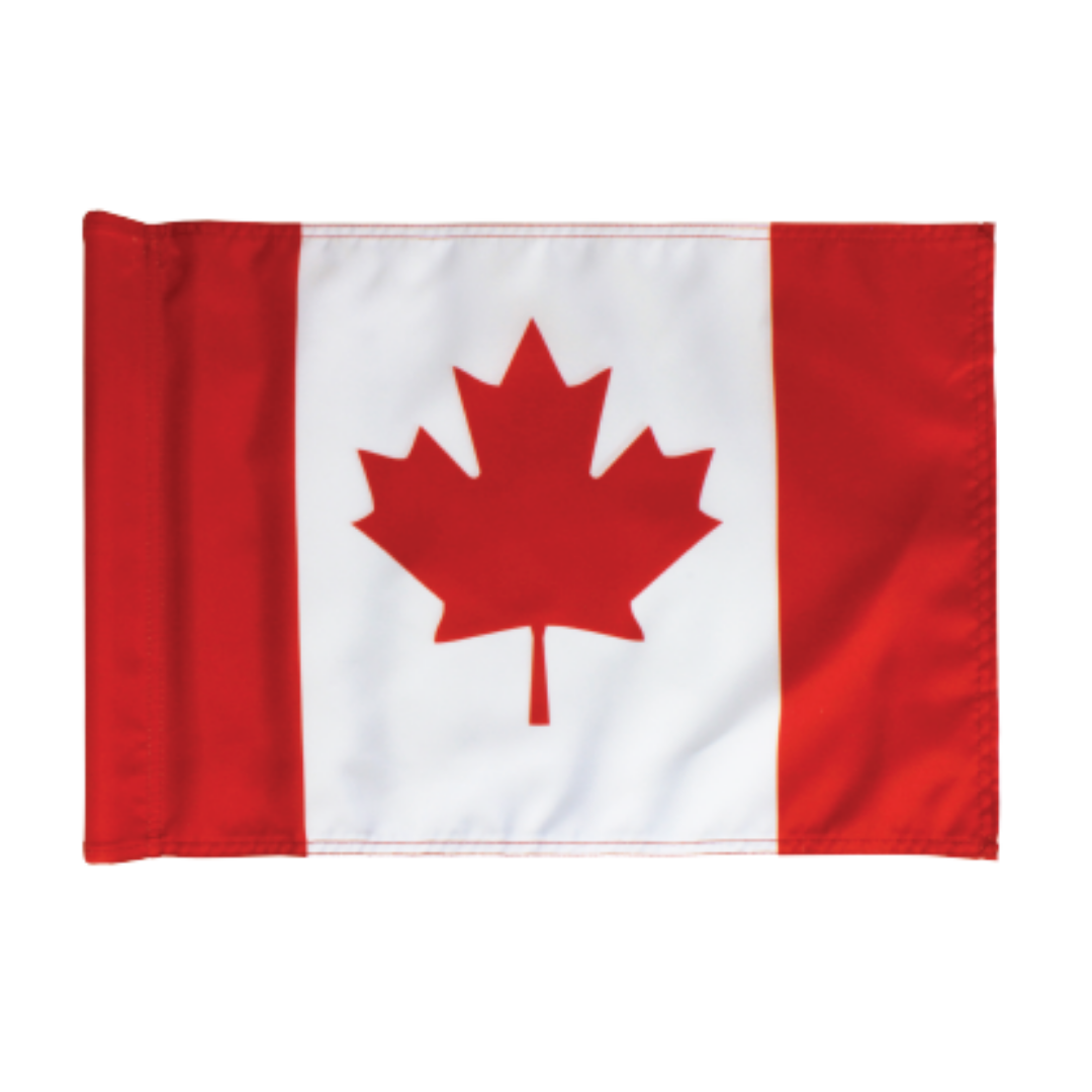 Canadian Pin Flag 12"x 18" Nylon, Double Sided, Dye Sub