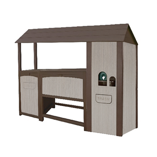 CUSTOMIZED ITEM: Sea Palms Triple Section Beverage Station