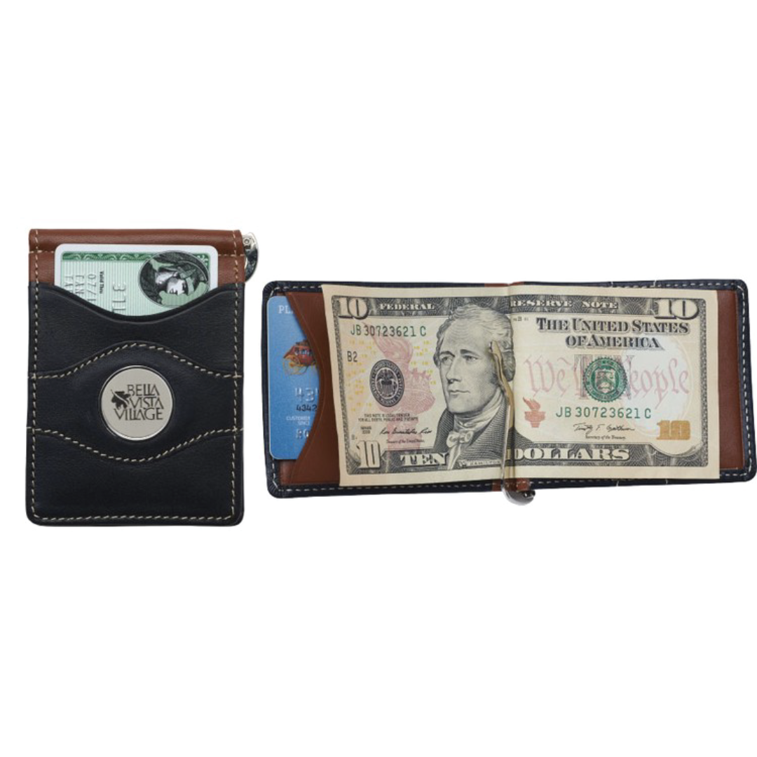 Two-Tone Leather Currency Organizer